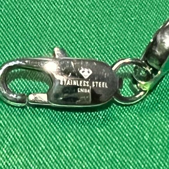 Thick Figaro Chain Stainless Steel Silver Color 24” long Men Women Necklace - Picture 6 of 9